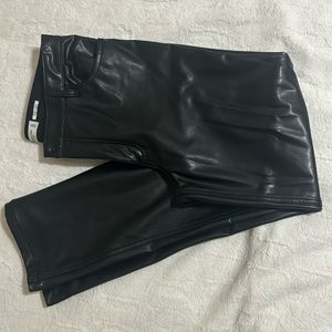 Abercrombie ‘90s Straight (Criss Cross) Ultra High Rise Leather Pants